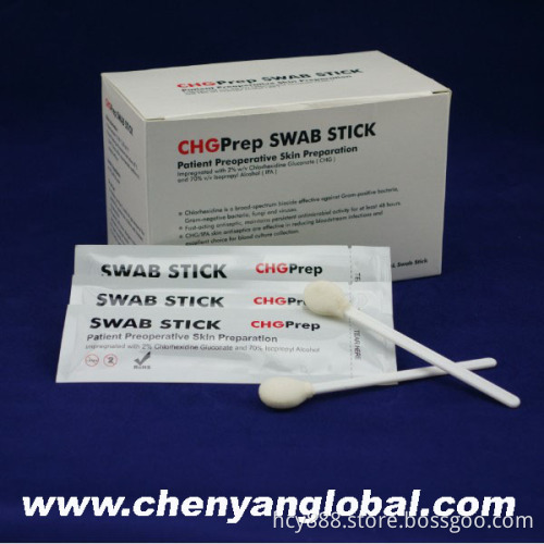 2% Chlorhexidine Gluconate and 70% Ipa Swab Stick Surgical Swab Transport Swab Sterile Swab